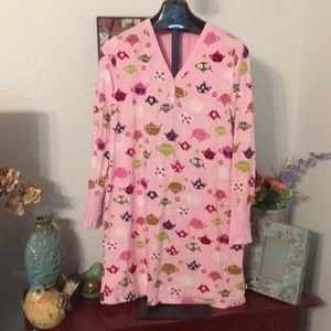 Nick & Nora Tea Cup Nightshirt Size L